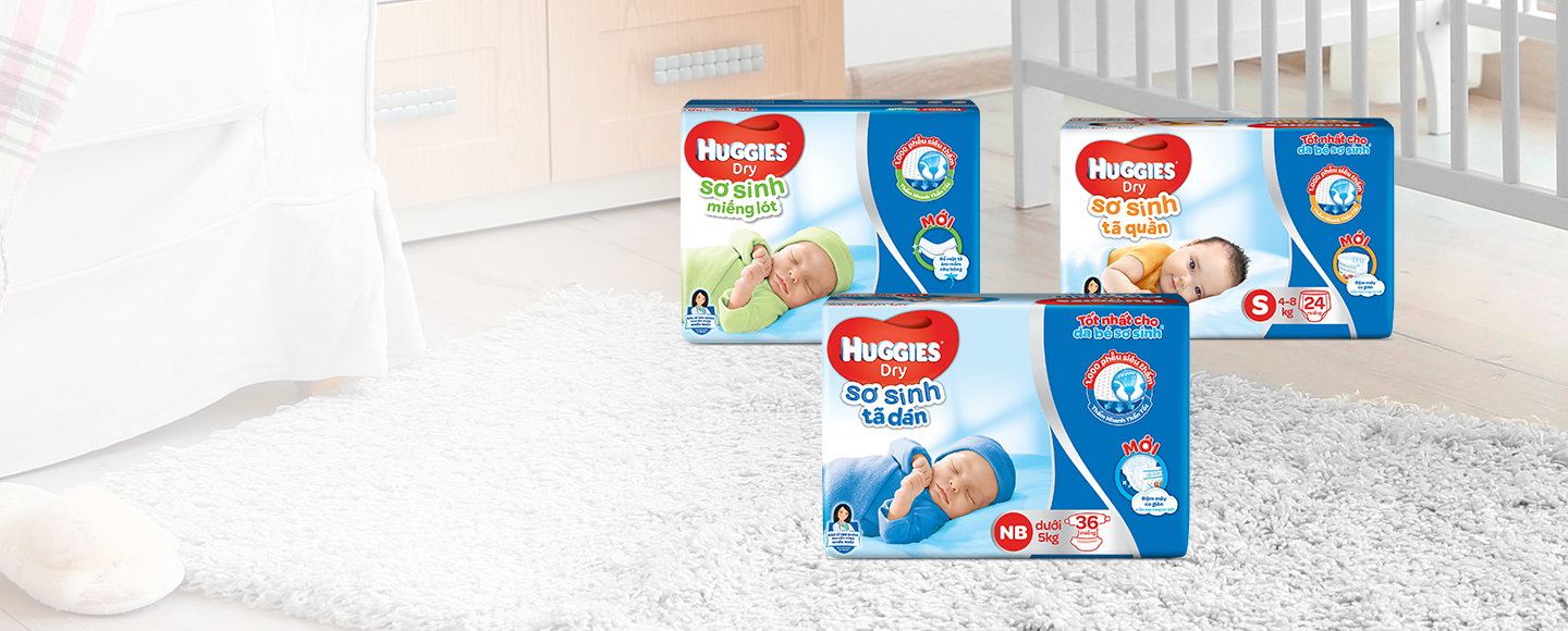 Dòng tã sơ sinh Huggies