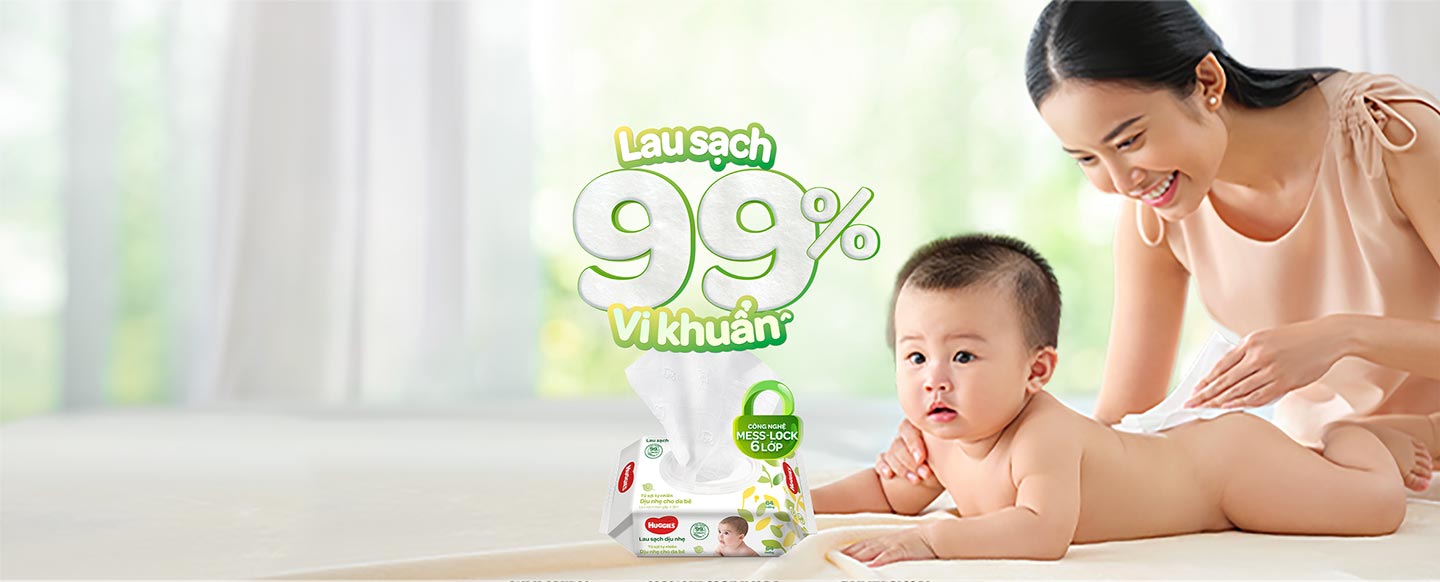 Khăn ướt em bé Huggies