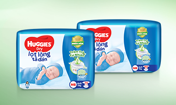 Tã dán Newborn Huggies Dry tràm trà