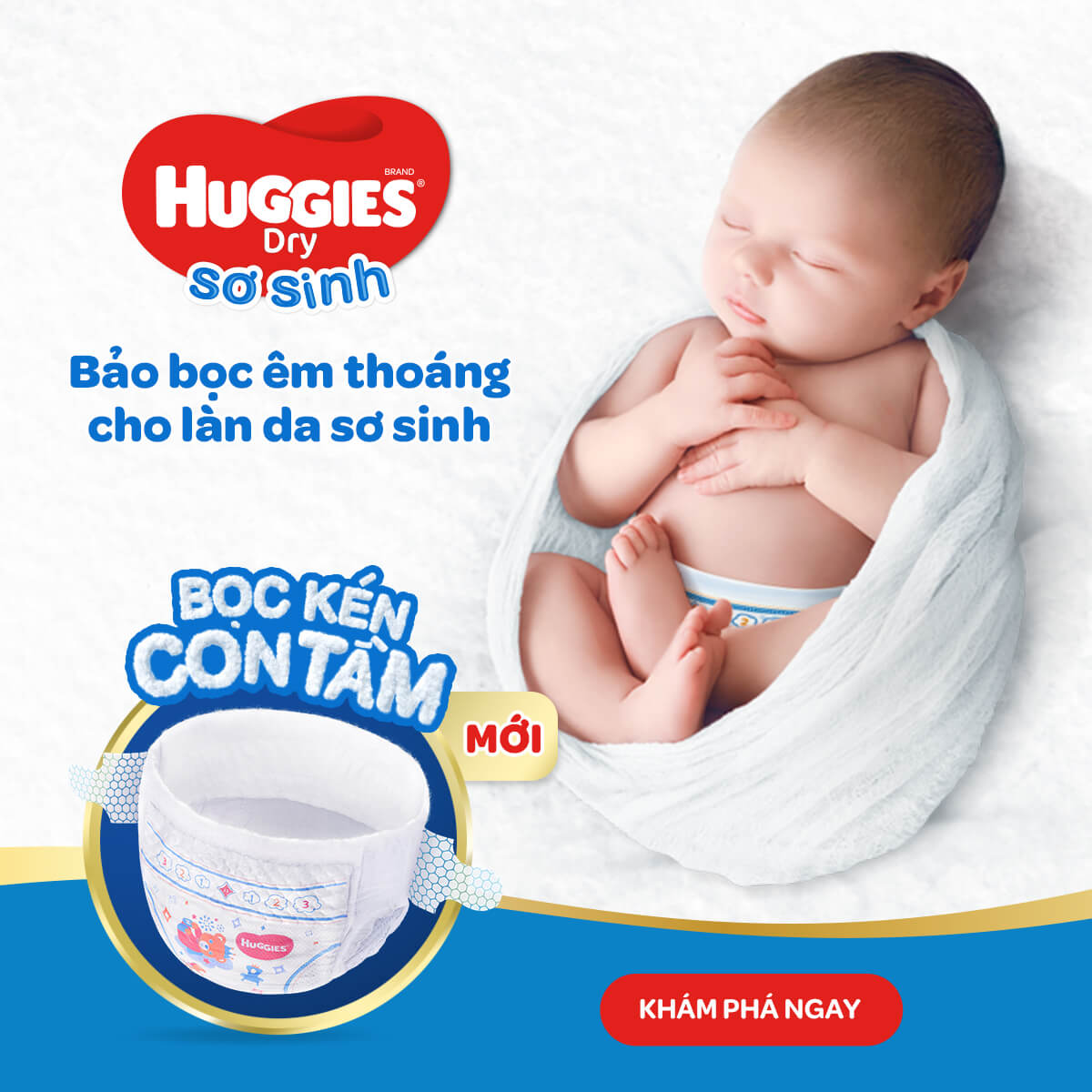 Bảo bọc êm thoáng cho làn da trẻ sơ sinh