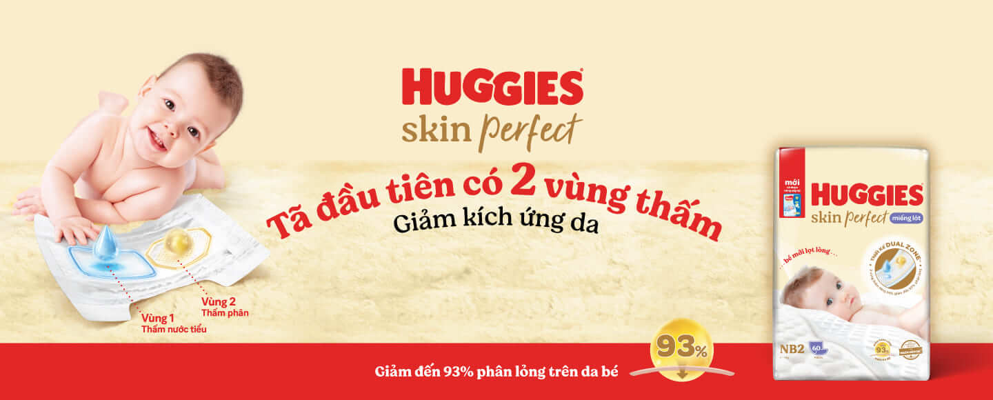 Miếng lót sơ sinh Huggies Skin Perfect size NB2