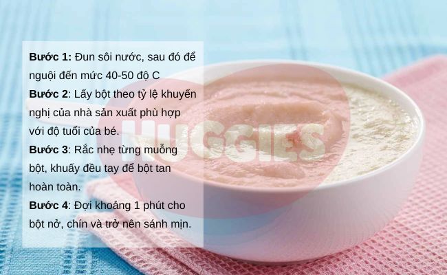 cách nấu bột ăn dặm cho bé 5 tháng tuổi