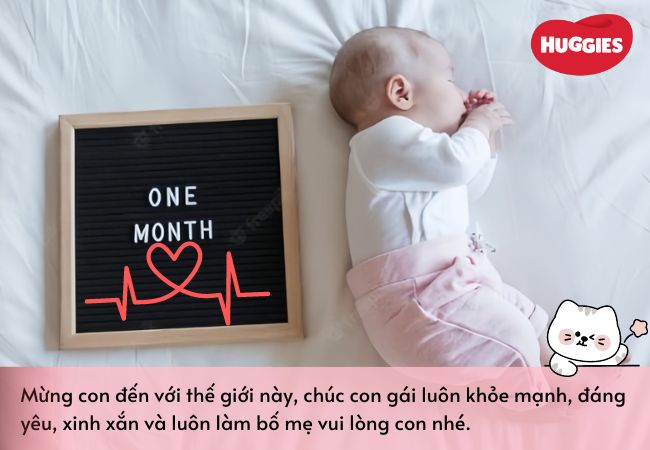 Câu chúc đầy tháng cho bé gái