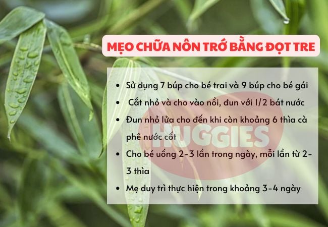 Mẹo dân gian chữa nôn trớ ở trẻ sơ sinh bằng đọt tre