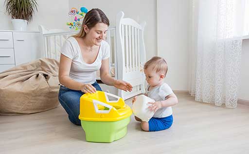 Vấn đề về cách tập cho bé ngồi bô