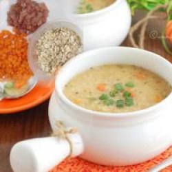 Cháo yến mạch cà rốt thịt bằm| Cháo yến mạch cà rốt thịt bằm|