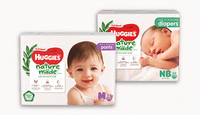 Tã dán cao cấp Huggies Platinum Naturemade bảo vệ làn da bé