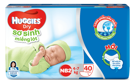 Huggies miếng lót sơ sinh NB 2