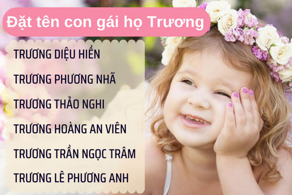 Đặt tên con gái họ Trương