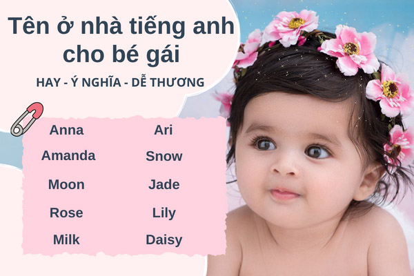 Đặt tên tiếng anh ở nhà cho bé gái
