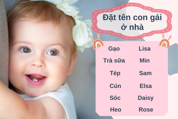 Đặt tên con gái ở nhà dễ thương