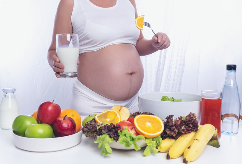 mẹ bầu ăn uống lành mạnh để tăng sức đề kháng