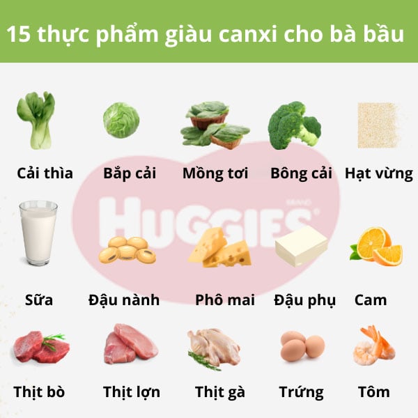 Top 15 thực phẩm giàu canxi cho bà bầu