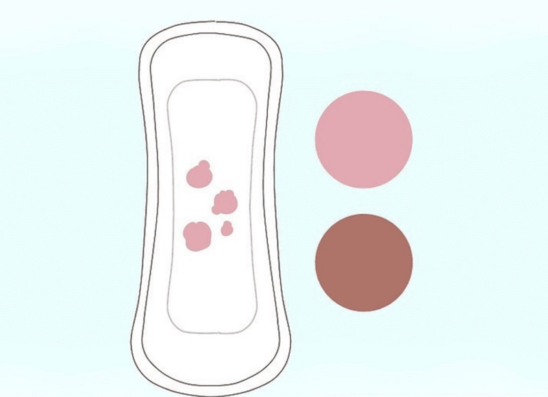 Hình ảnh máu báo thai có dịch hồng nhạt hoặc nâu