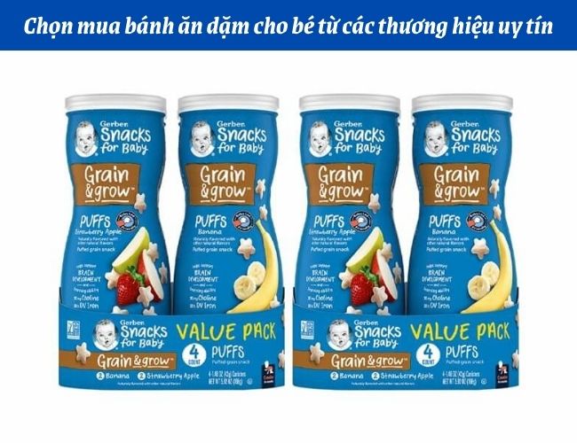 Lựa chọn bánh ăn dặm từ thương hiệu uy tín