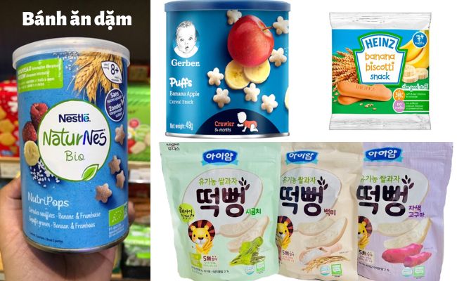 Một số thương hiệu bánh ăn dặm cho bé từ Hàn Quốc, Mỹ, Đức, Thụy Sĩ…
