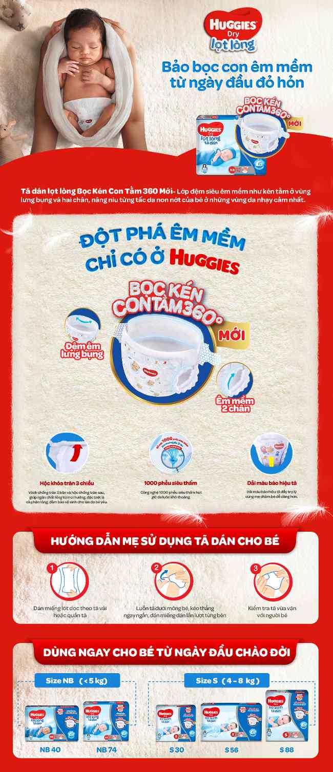 đBỉm, tã Huggies - Thương hiệu uy tín, chất lượng về bỉm, tã, miếng lót cho trẻ sơ sinh và trẻ nhỏ