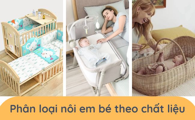 Phân loại nôi em bé theo chất liệu