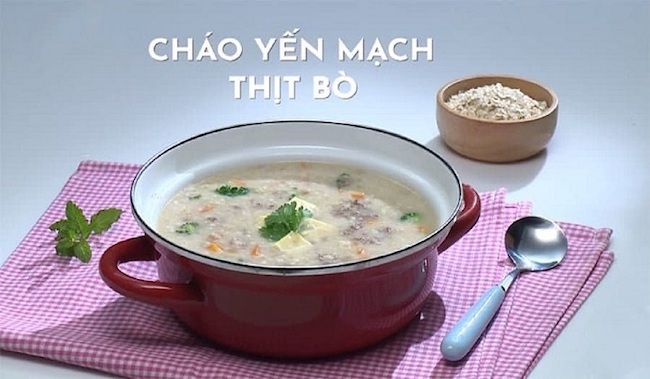 Cách nấu cháo yến mạch cho bé với thịt bò để tập ăn dặm đầy đủ dưỡng chất