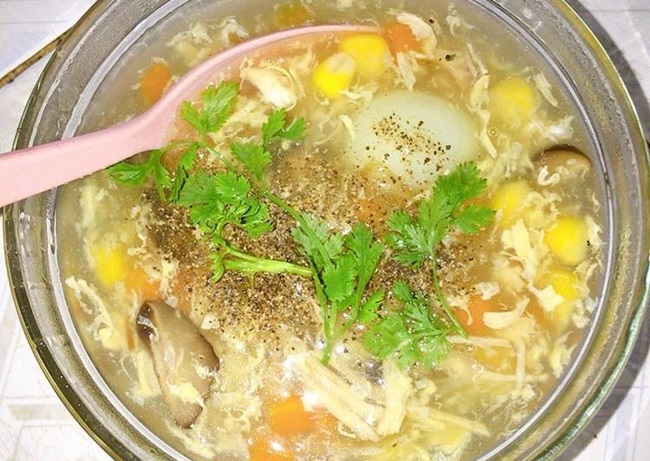 cách nấu súp gà tôm trứng cút