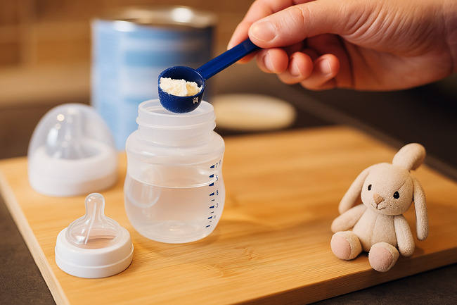 Pha sữa với nước ấm