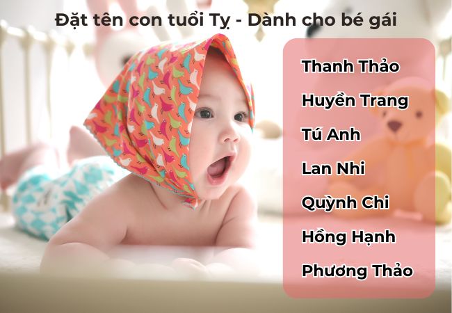 Đặt tên cho bé gái tuổi Tỵ