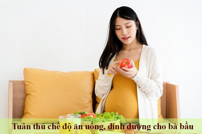 tuân thủ chế độ dinh dưỡng bà bầu sau khi phát hiện những dấu hiệu sắp có thai