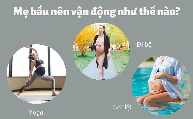 Các hoạt động vận động nhẹ nhàng phù hợp cho bà bầu giúp giảm đau đầu