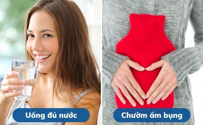 Uống đủ nước và chườm ấm bụng cũng giúp giảm mỡ bụng hiệu quả