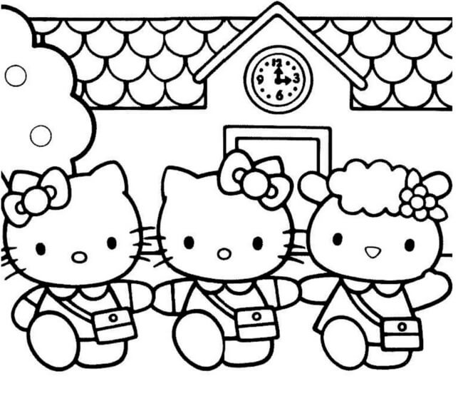 Trang tô màu Hello Kitty và những người bạn 1