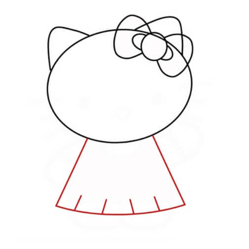Hướng dẫn vẽ Hello Kitty đơn giản, đẹp 4