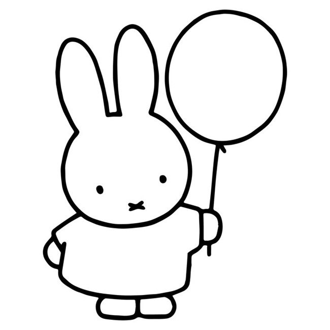 Tranh tô màu con thỏ chibi đẹp 3