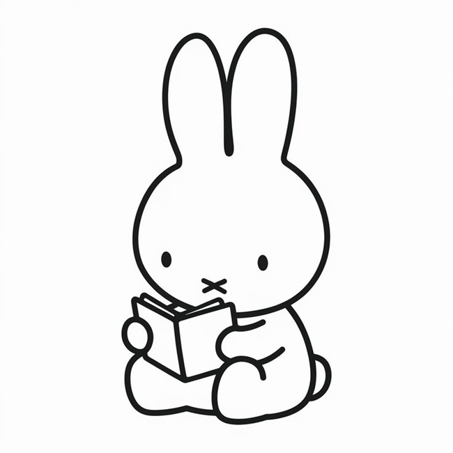 Tranh tô màu con thỏ chibi đẹp 4
