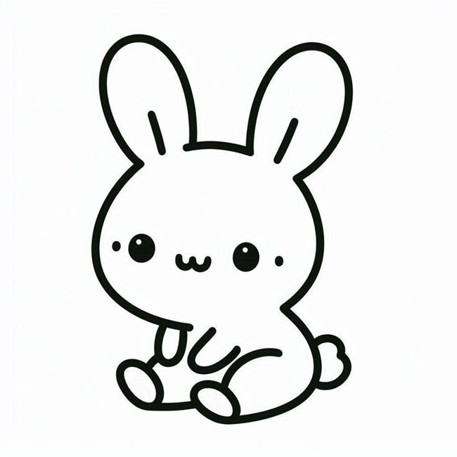 Tranh tô màu con thỏ chibi đẹp 5