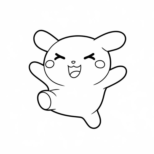 Tranh tô màu con thỏ chibi đẹp 9