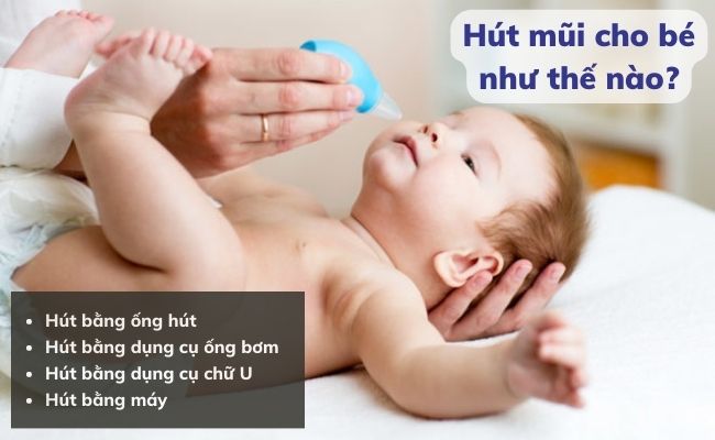 Cách vệ sinh mũi cho bé dùng dụng cụ