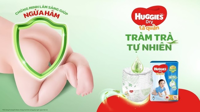 Bỉm dành cho trẻ sơ sinh Huggies Skincare Tràm Trà 