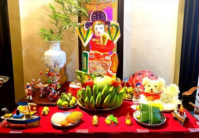 Mâm cỗ Trung thu mang nét truyền thống
