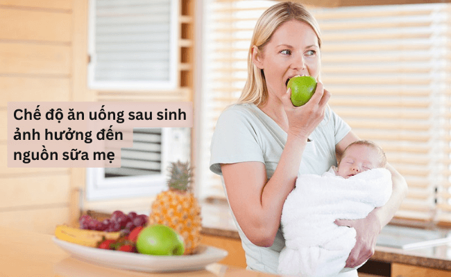 Chế độ dinh dưỡng mẹ  sau sinh nên ăn gì