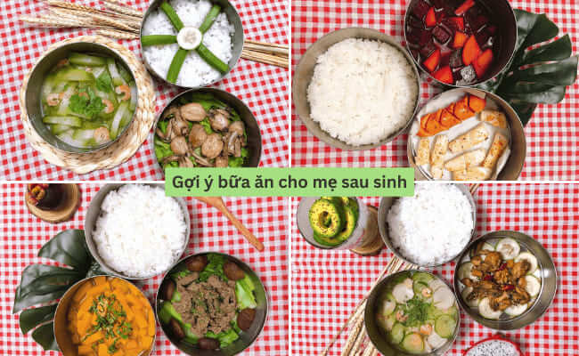 Thực đơn cho mẹ sau sinh