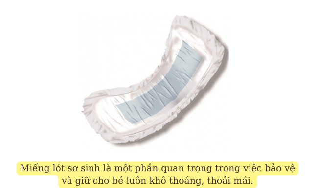 Miếng lót sơ sinh được thiết kế khá giống với miếng băng vệ sinh nhưng công dụng còn tuyệt vời hơn thế