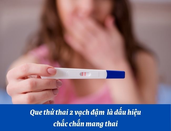 Khi nhìn thấy que thử 2 vạch đậm chắc chắn bạn đã mang thai