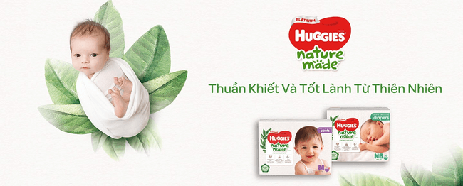 Tã dán cao cấp Huggies Platinum Naturemade giúp thấm hút vượt trội lên đến 12 tiếng