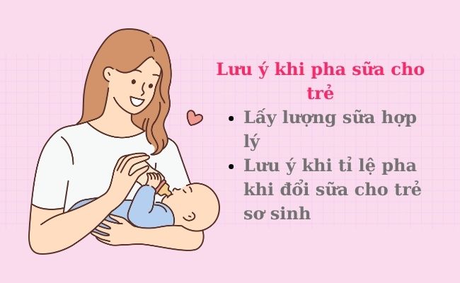 Cần lưu ý khi pha sữa cho bé