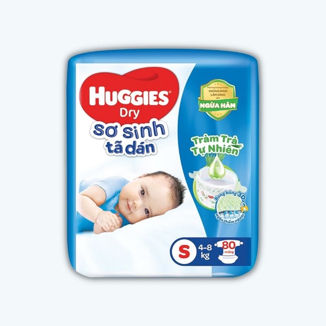 Tã dán sơ sinh Huggies Dry