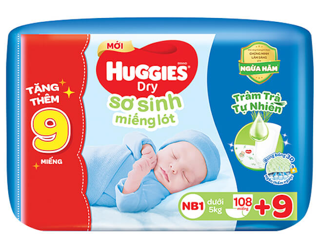 Miếng lót sơ sinh Huggies