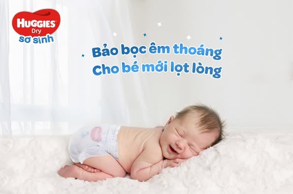 Huggies size newborn an toàn cho làn da