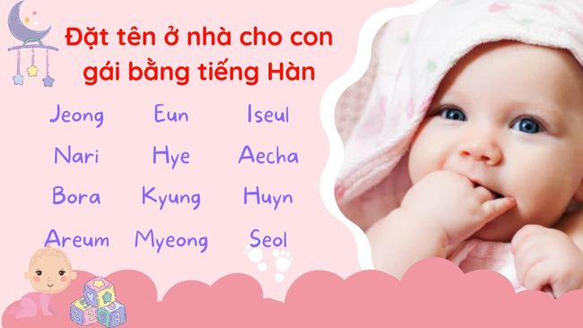 Đặt tên ở nhà cho con gái bằng tiếng Hàn