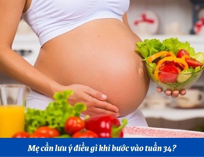 Mẹ bầu nên chú ý chăm sóc cơ thể khi mang thai tuần 34
