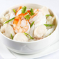 Thơm ngọt súp hoành thánh hải sản